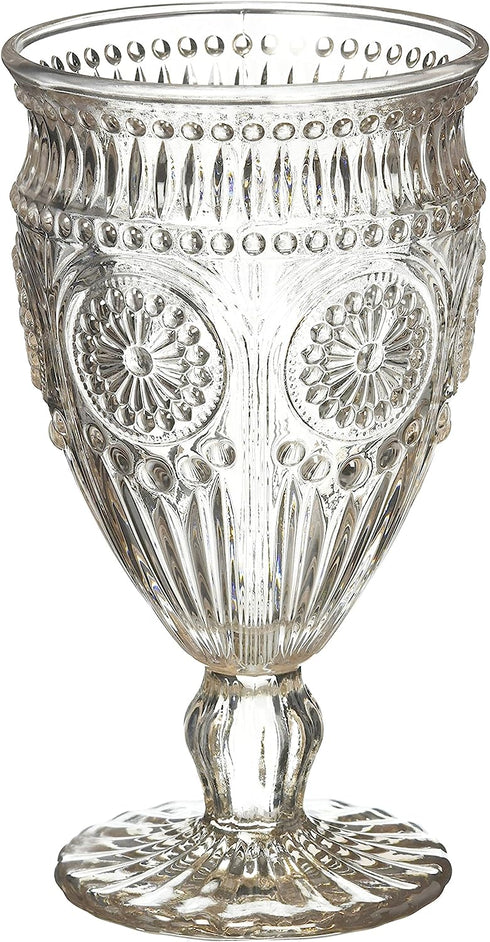 Vintage Inspired Pressed Glass Goblet